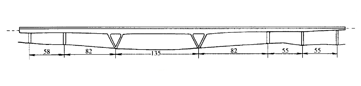 V-shaped pier rigid frame bridge